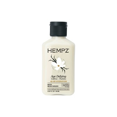 Hempz Moisturizing Age Defying Body Lotion with Peptides + Caffeine -  Vanilla Amber - 2.25 fl oz | Target
