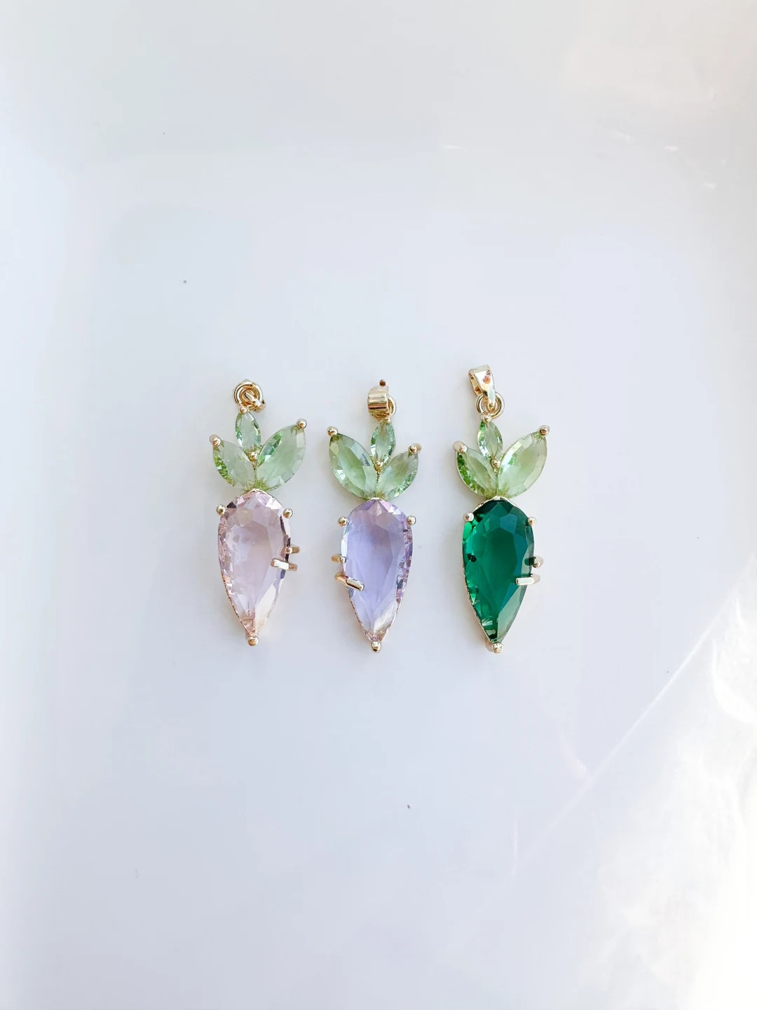 Blush Pink Carrot Pendant Charms for Necklaces for Women, Easter Charms for Bracelets, Gold Neckl... | Etsy (US)