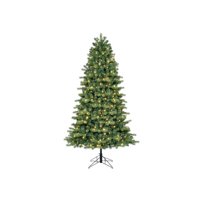 GE 7-ft Colorado spruce Pre-lit Artificial Christmas Tree with Multicolor LED Lights | Lowe's