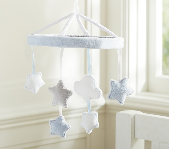 Blue Stars and Clouds Crib Mobile | Pottery Barn Kids