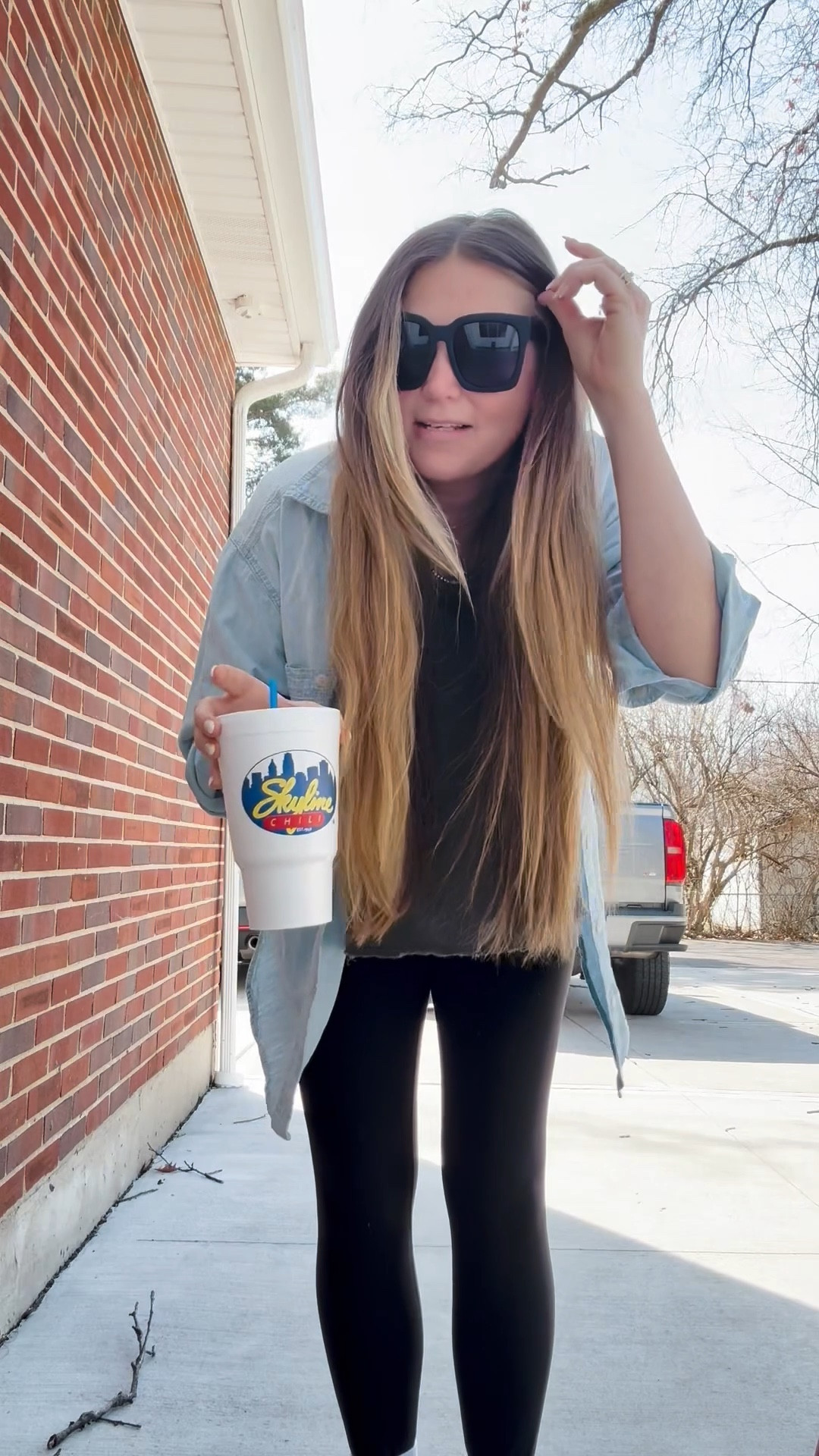 Perfect spring outfit for running errands and driving carpool. This gap button down is the perfect thing to throw on for a little warmth in the morning and then when it gets warmer just tie it around your waist and it’s not to bulky! #gap #freepeople #lululemon #newbalance #amazon 

#LTKMidsize #LTKWatchNow #LTKSpringSale