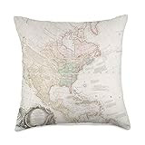World Map Art Vintage World Map Retro Art Home Decor North America Throw Pillow, 18x18, Multicolor | Amazon (US)