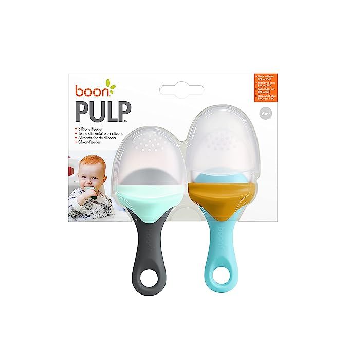 Boon PULP Silicone Feeder and Baby Teething, Navy/Mint (Pack of 2) | Amazon (US)