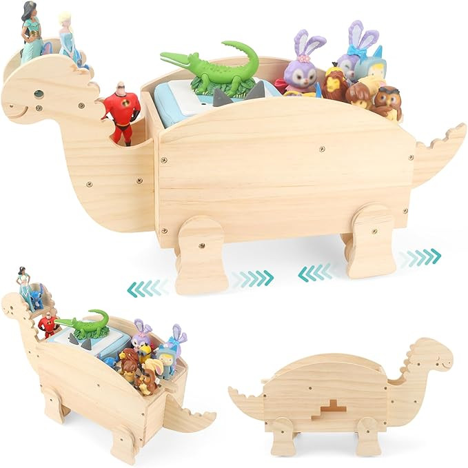 Dinosaur for Toniebox Organizer Shelf Storage – Magnetic Wooden for Tonies Shelf & Tonies Figur... | Amazon (US)