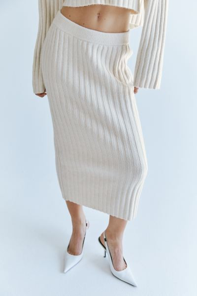 Rib-knit skirt | H&M (UK, MY, IN, SG, PH, TW, HK)