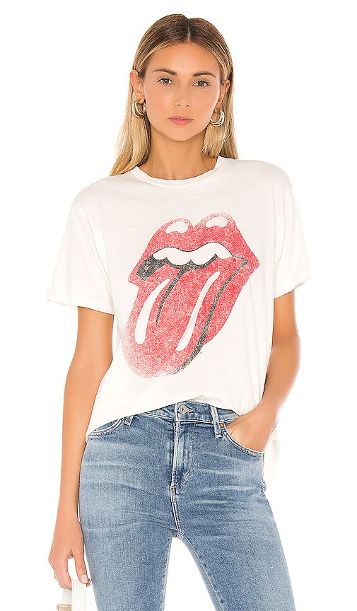 DAYDREAMER Rolling Stones '89 Weekend Tee in White. - size S (also in L,M) | Revolve Clothing (Global)