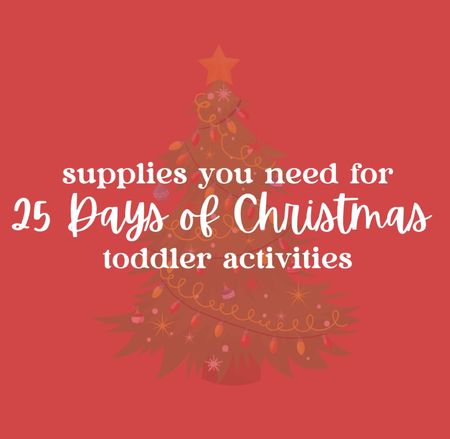 Everything you need for the 25 Days of Toddler Christmas activities! (Part 1) You can find all of the activities on my IG! 

#LTKSeasonal #LTKHoliday #LTKkids
