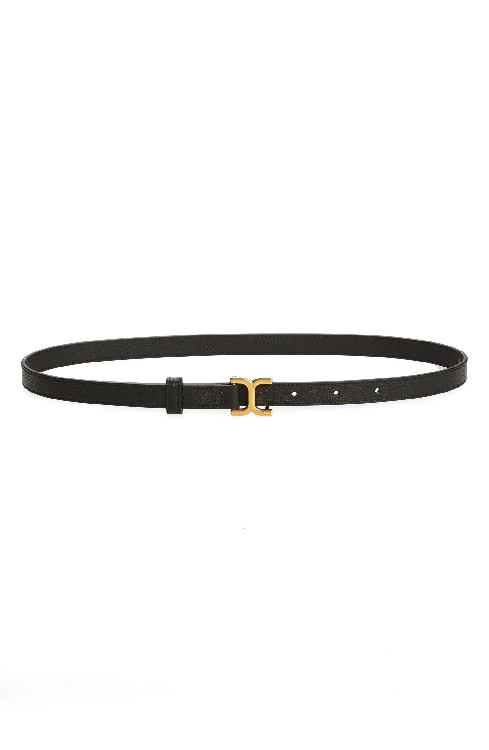 Marcie Logo Buckle Leather Belt | Nordstrom