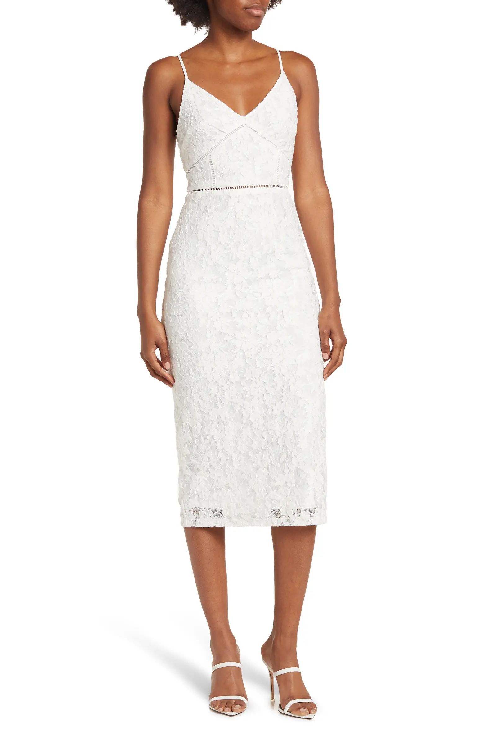 NSR Fitted Lace Midi Dress | Nordstromrack | Nordstrom Rack