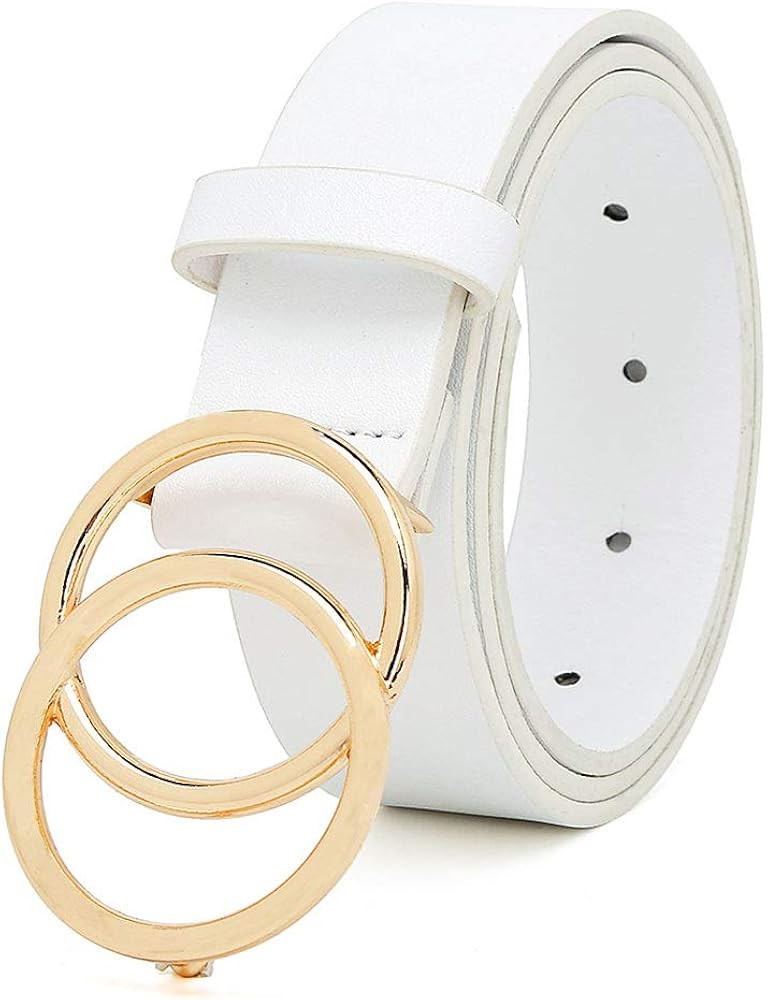 Earnda Women's Leather Belt Fashion Soft Faux Leather Waist Belts For Jeans Dress | Amazon (US)