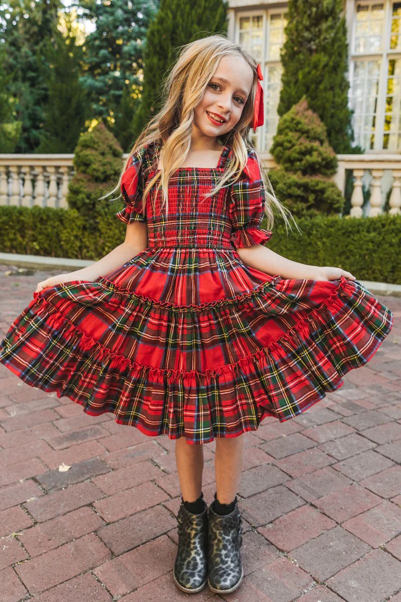 Mini Madeline Dress in Holiday Plaid | Ivy City Co