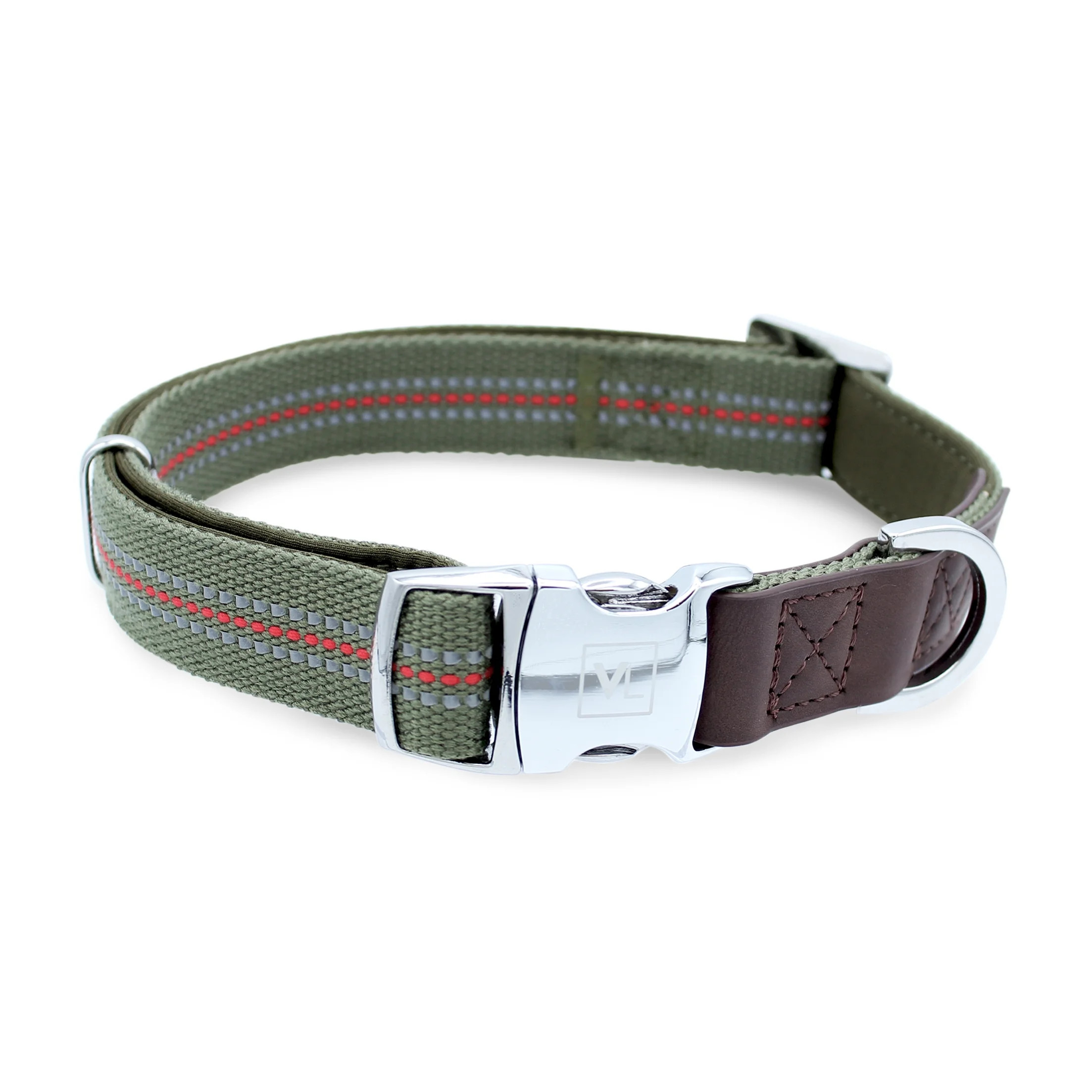 Vibrant Life Premium Dog Collar, Olive, Medium | Walmart (US)