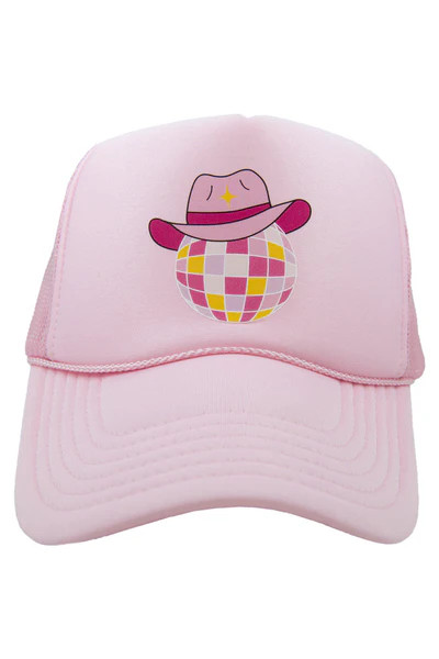 Disco Ball Cowgirl Cute Foam Trucker Hat | Katydid.com