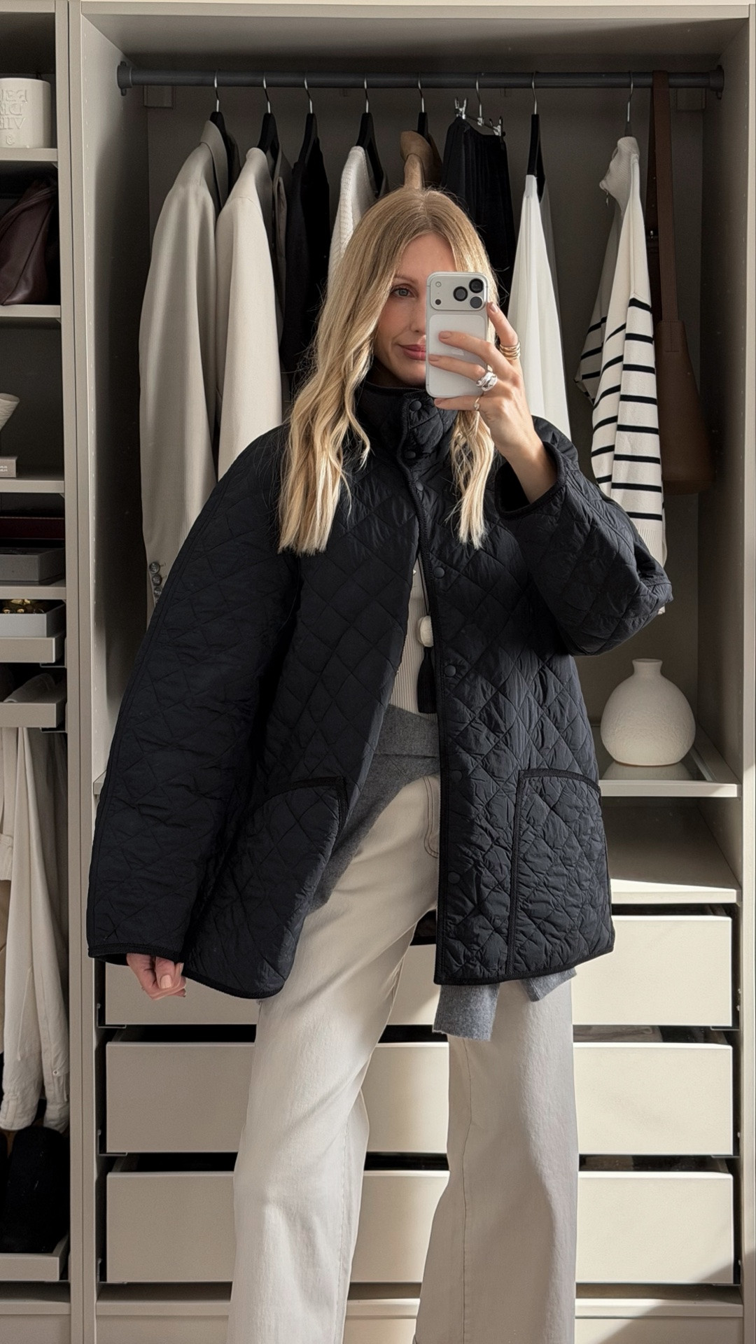 The high street autumn jacket of the season 🍂 A chic, lightweight relaxed quilted jacket with a funnel neck, that gives you the Toteme look for less - I’m wearing a size S

#LTKuk #LTKautumn