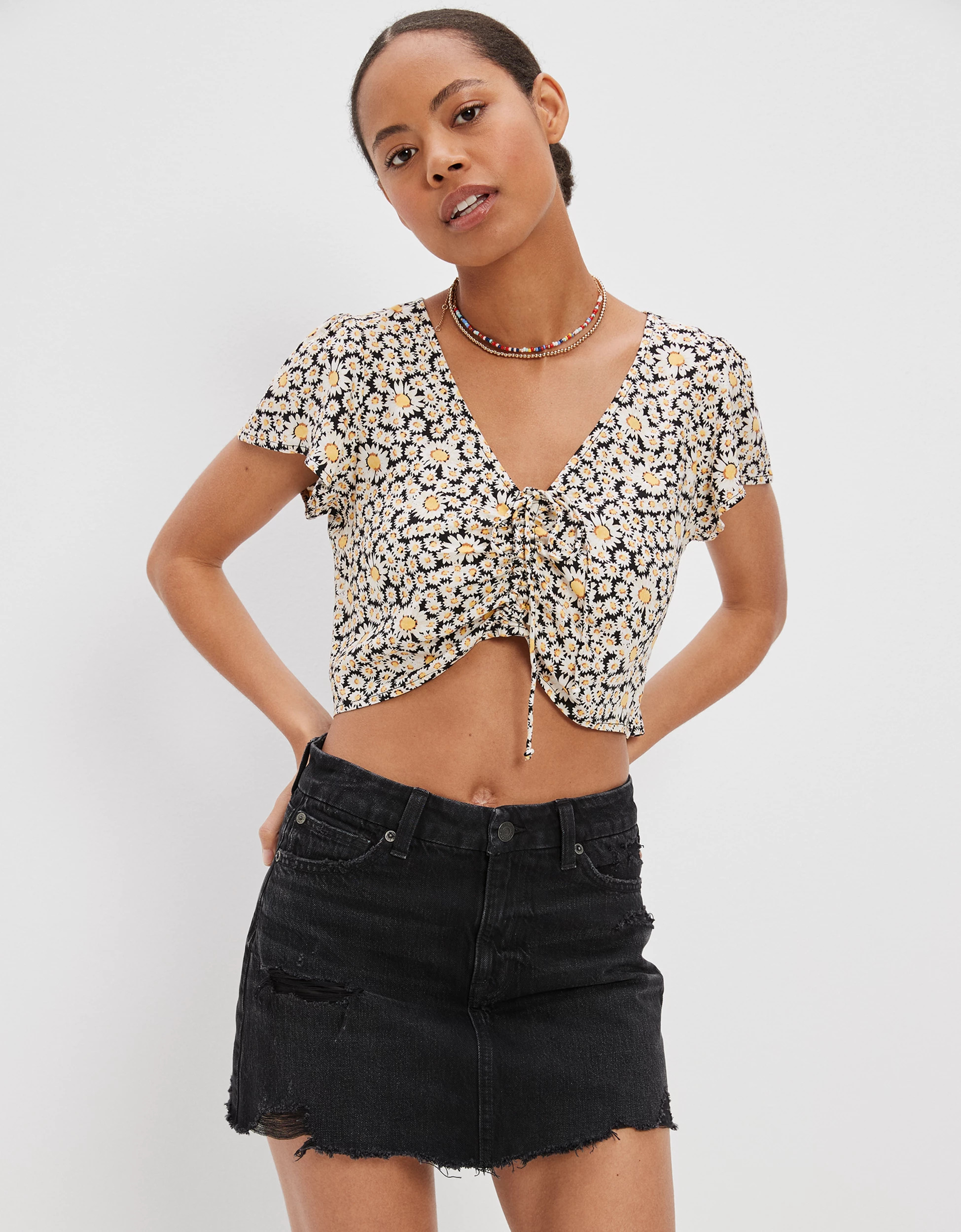 AE '90s High-Waisted Denim Mini Skirt | American Eagle Outfitters (US & CA)