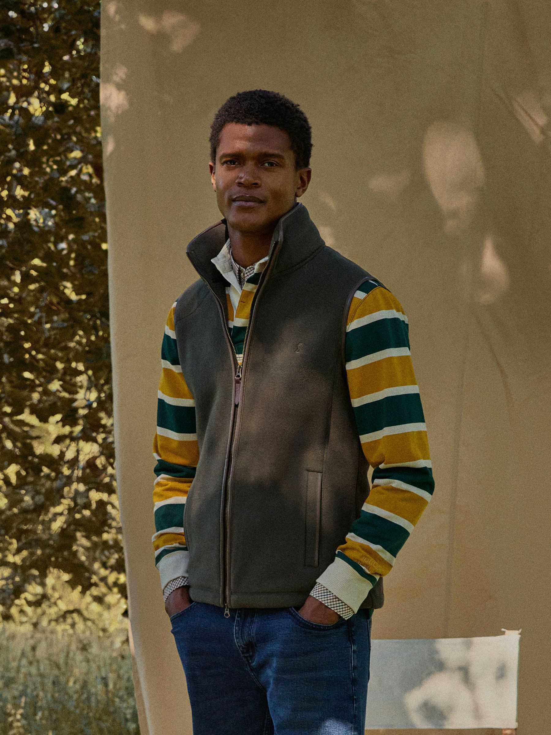 Heritage Fleece Green Gilet | Joules | Joules