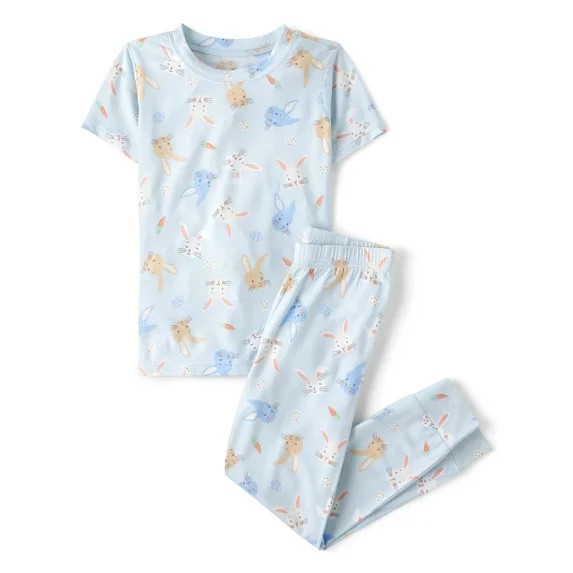 The Children's Place Boys Short Sleeve Snug Fit Easter Print Cotton Pajamas, Sizes 4-16 | Walmart (US)