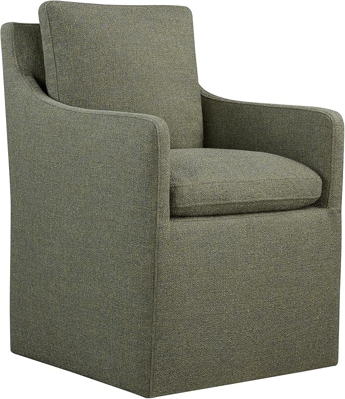 Upholstered Dining Chairs with Casters Modern Accent Armchair for Kitchen Diningroom Bedroom Livi... | Amazon (US)