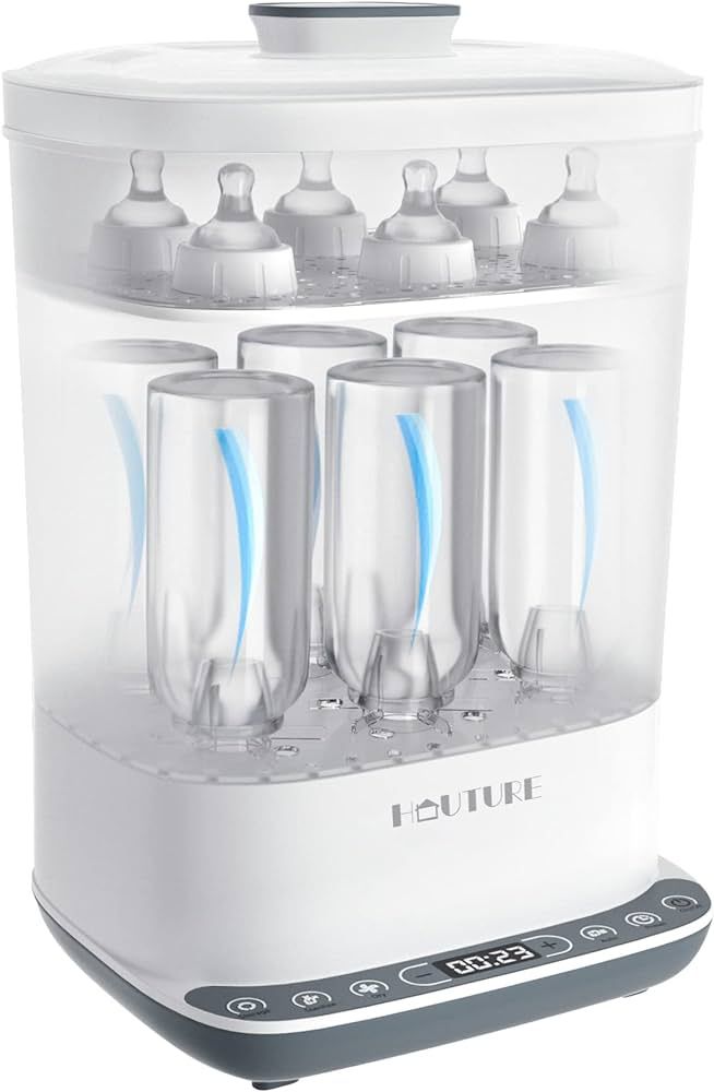 Baby Bottle Sterilizer, 6-in-1 HAUTURE Bottle Sterilizer and Dryer, Electric Steam Bottle Sanitiz... | Amazon (US)