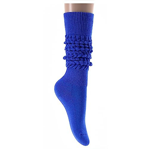 sockfun Slouch Socks Slouchy Scrunch Scrunchy Socks, Blue Royal Blue Socks | Amazon (US)
