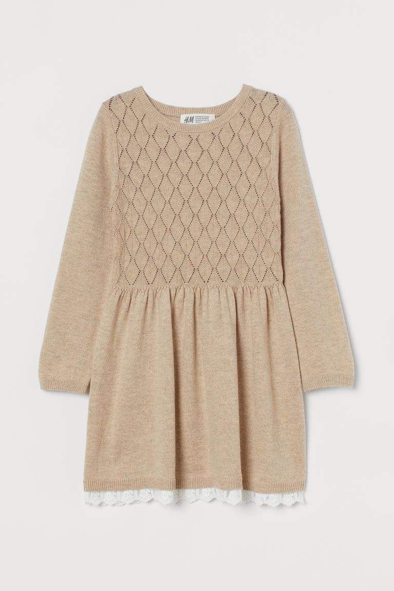 Lace-trimmed Knit Dress | H&M (US)
