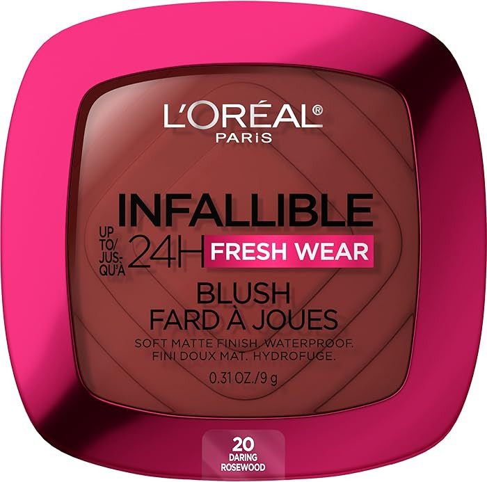 L'Oreal Paris Infallible Up to 24H Fresh Wear Soft Matte Blush, Blendable, Long-Lasting and Water... | Amazon (US)