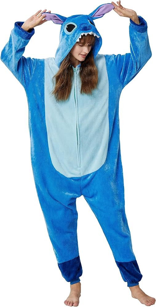 QSTYLE Adult Animal Onesie Halloween Costume,One Piece Cosplay Suit for Women and Men | Amazon (US)