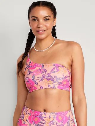 Printed Convertible Bandeau Bikini Swim Top for Women | Old Navy (US)