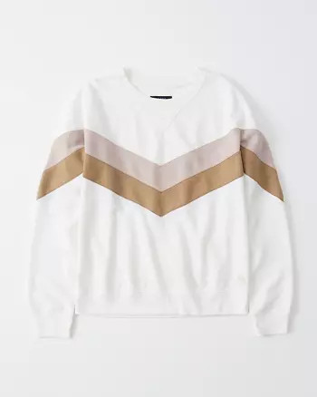 Colorblock Crew Sweatshirt | Abercrombie & Fitch US & UK