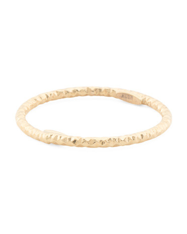 Made In Italy 14kt Gold Petite Textured Ring | TJ Maxx
