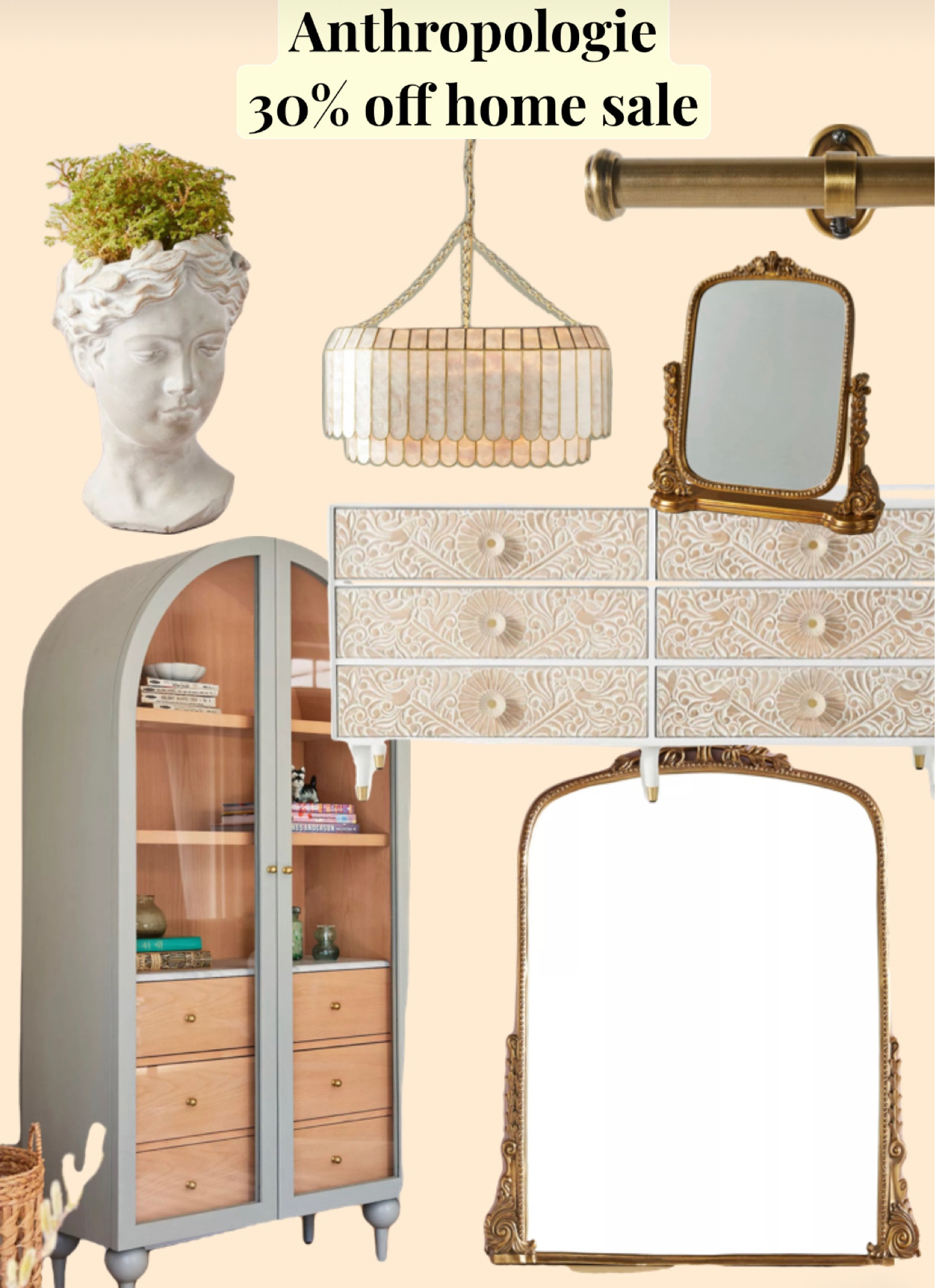 Last day for 30% off anthro home! Snag my favorite primrose mirror and fern cabinet for major dollars off when you can

#LTKFind #LTKhome #LTKsalealert
