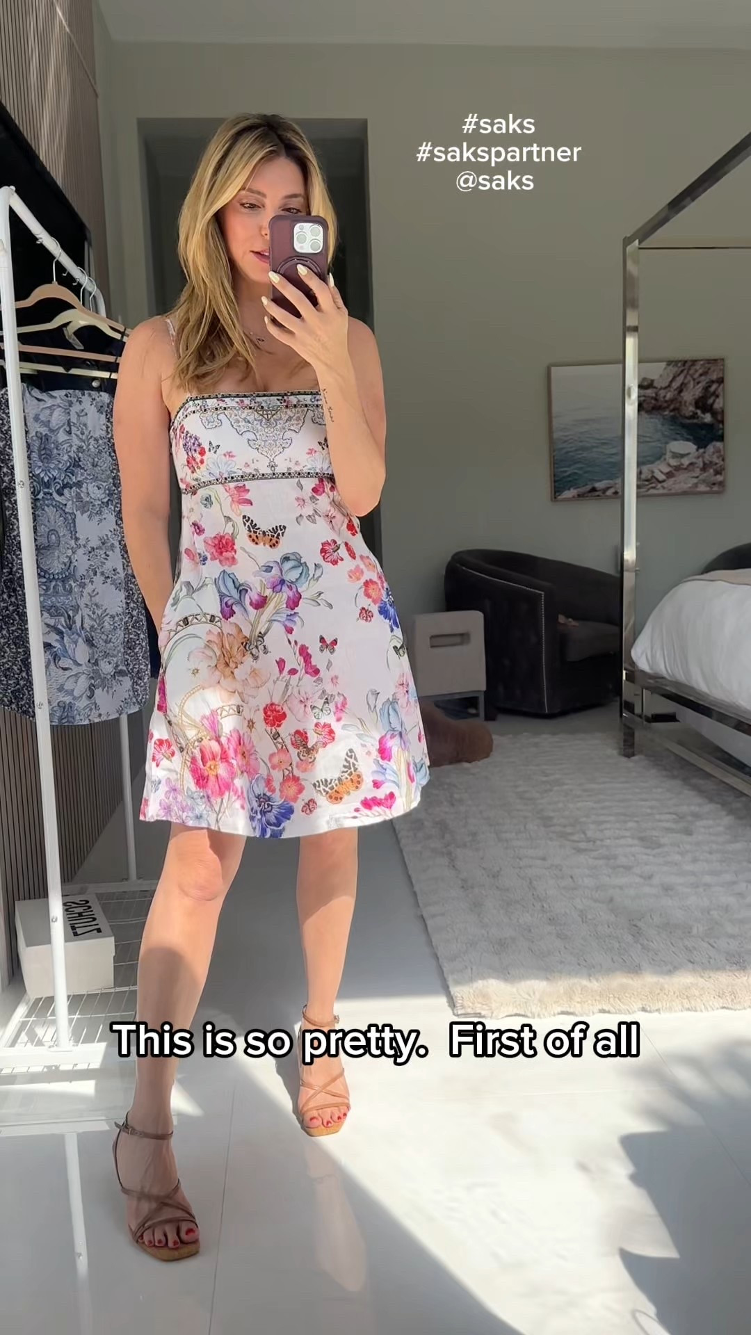 Perfect dress for summer! Wearing size small. Obsessed with the pockets. Cute with flats, heels OR wedges. Love! Also the clutch goes with EVERYTHING! 

#LTKOver40 #LTKParties #LTKStyleTip