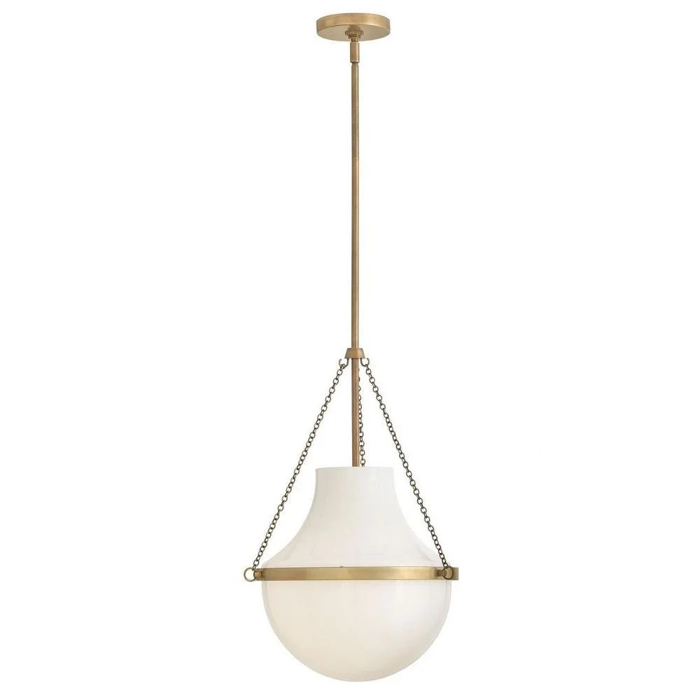 12W 1 Led Medium Pendant-20.25 inches Tall and 15 inches Wide-Heritage Brass Finish Bailey Street... | Walmart (US)