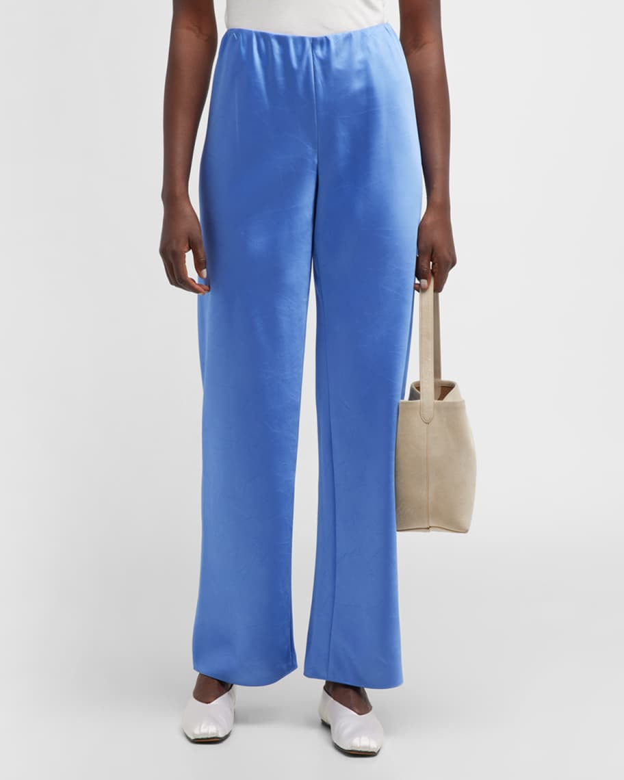 Vince High-Waist Satin Bias Pants | Neiman Marcus