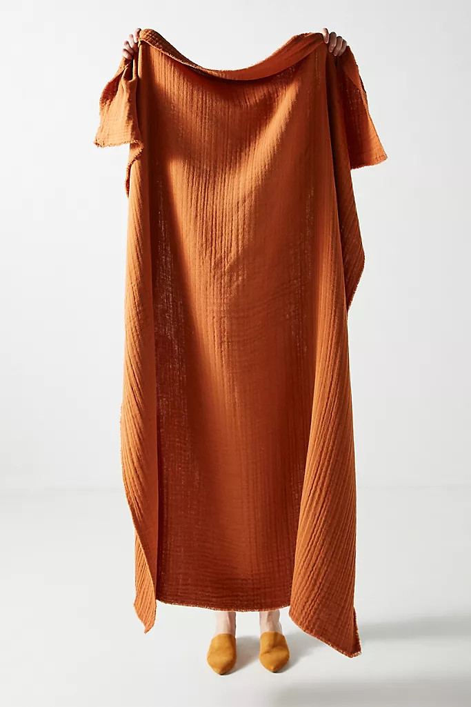 Airy Gauze Throw Blanket | Anthropologie (US)