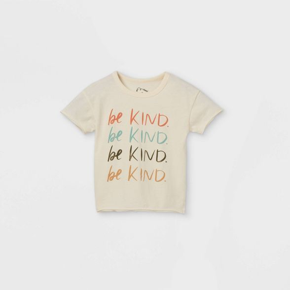 Toddler 'Be Kind' Short Sleeve T-Shirt - art class™ Cream | Target