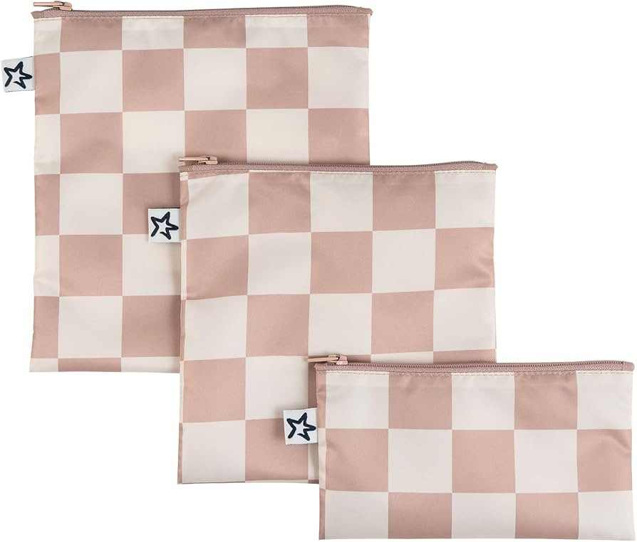 Tiny Twinkle 3 Pack Reusable Snack Bags - Machine Washable, PFAS, PVC, BPA, Phthalate-Free Reusab... | Amazon (US)