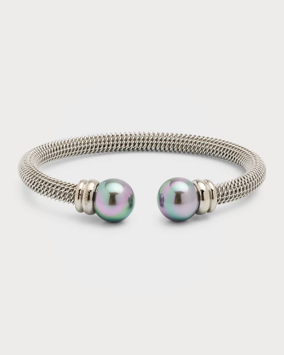 Tender Kissing Pearl Bracelet, Gray/White | Neiman Marcus