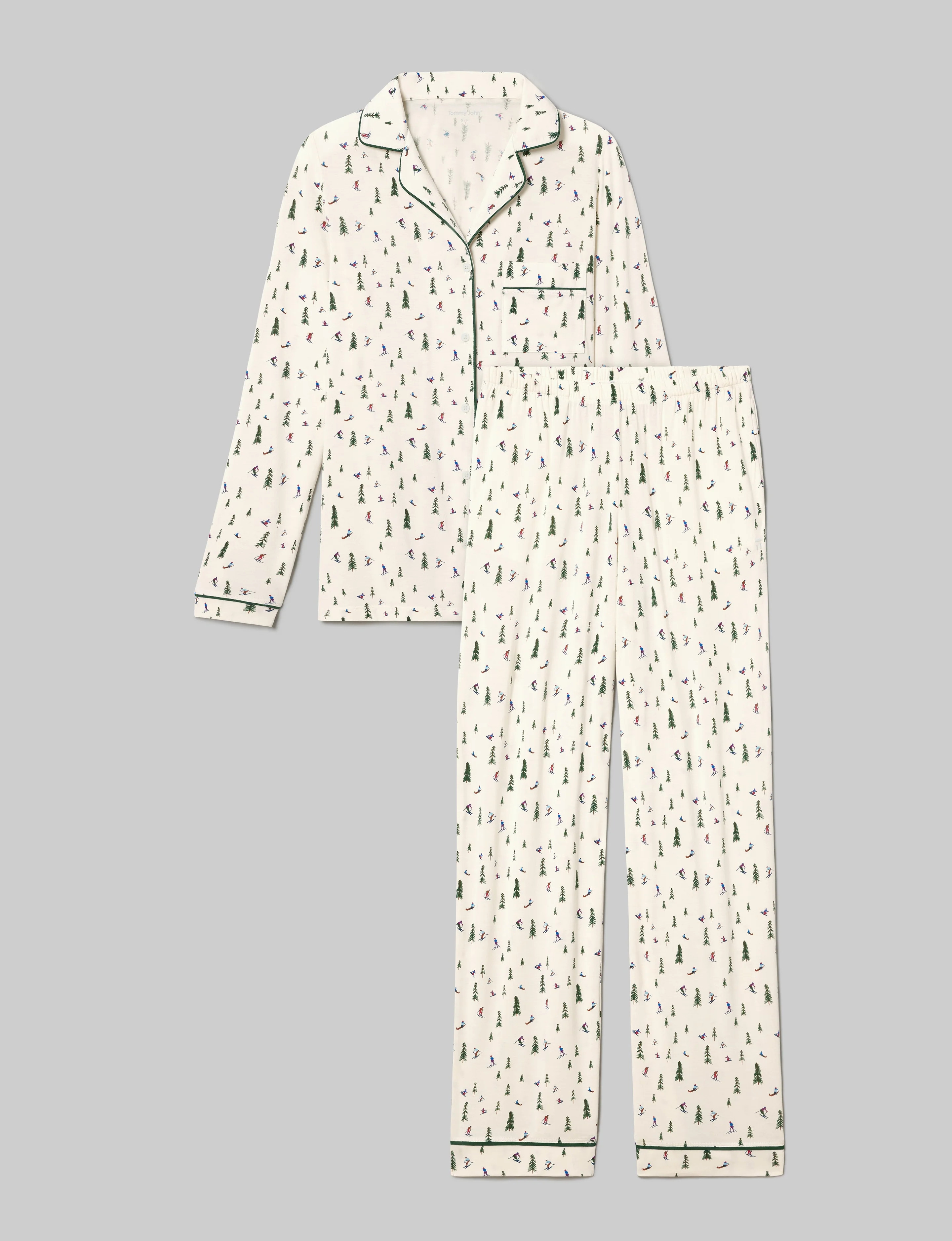 Women's Downtime Long Sleeve Pajama Top & Pant Set | Tommy John