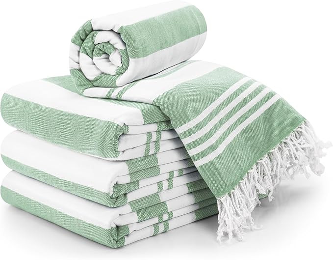 Utopia Towels 4 Pack Turkish Beach Towel, 40 by 72 Inches, 100% Cotton, Oversized Sand Free Light... | Amazon (US)