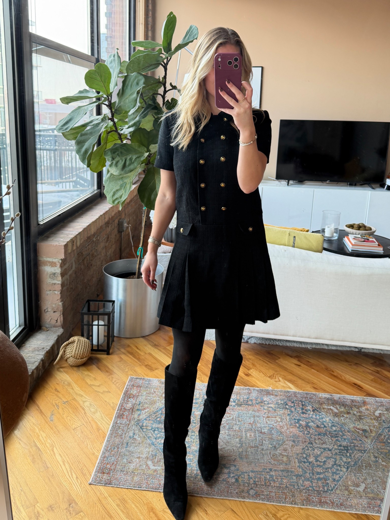 Black dress and boots 

Dress: Sandro
Boots: Sam Edelman

Workwear, OOTD, work fit, LBD, classic style 

#LTKWorkwear #LTKSeasonal #LTKdayinmylife