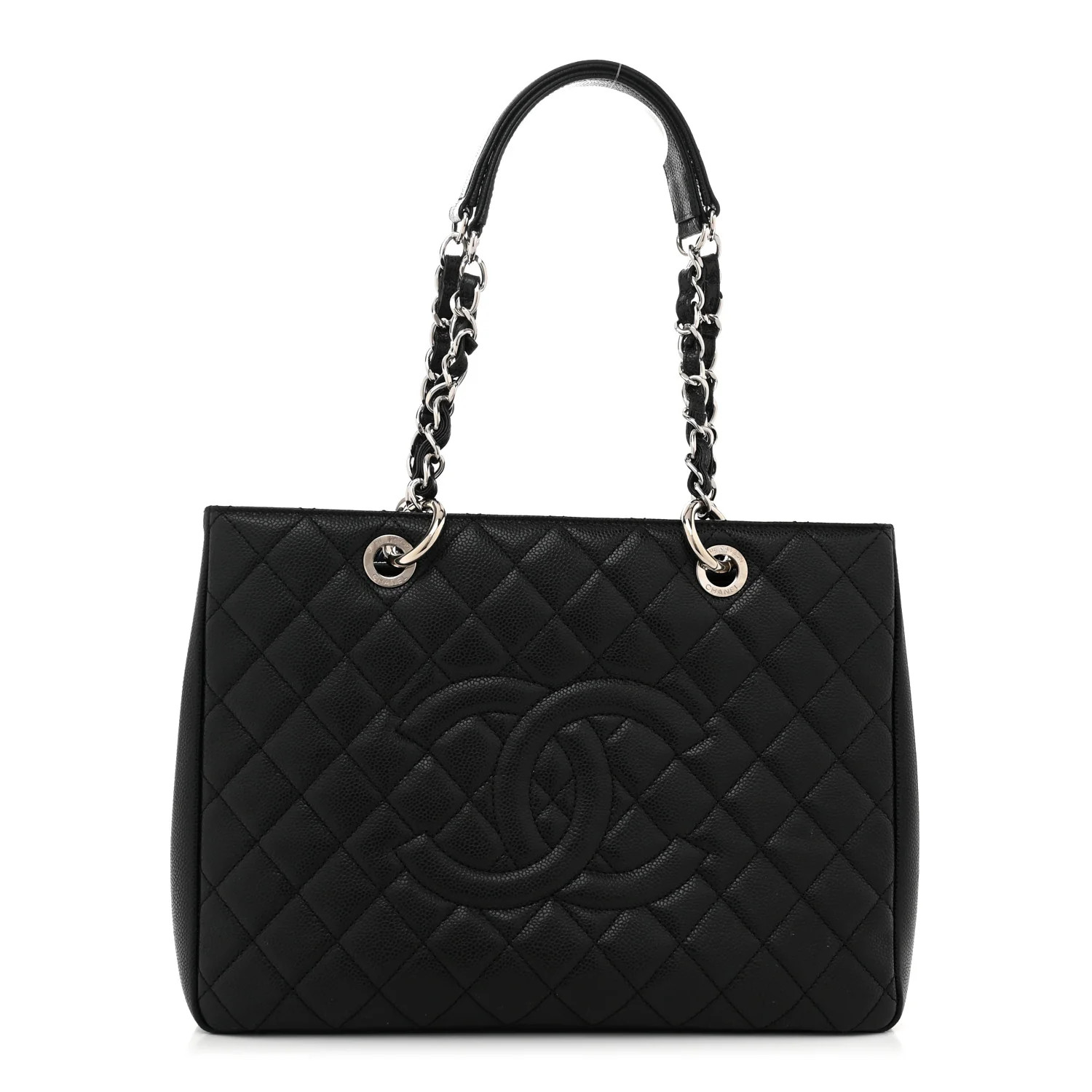 Caviar Quilted Grand Shopping Tote GST Black | FASHIONPHILE (US)