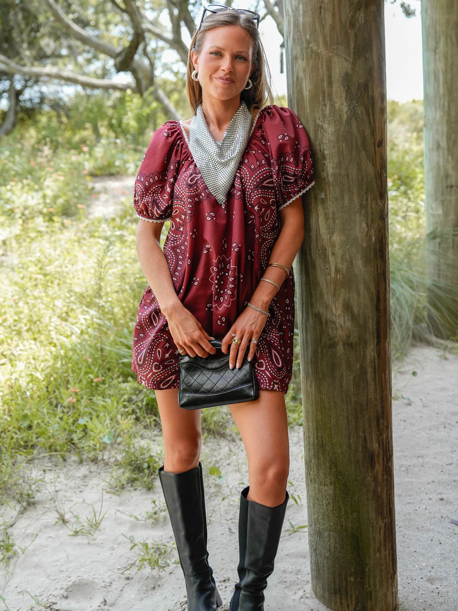 The Madeline Set - Maroon Bandana | Darling Loungewear