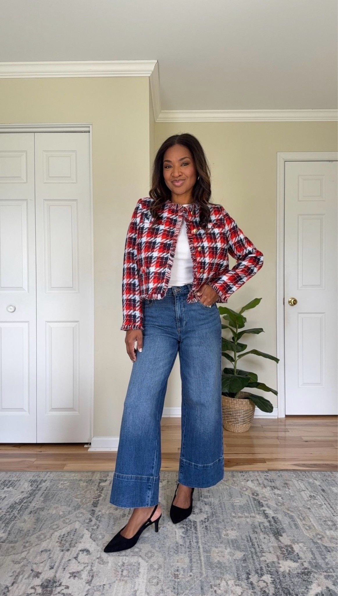 Jacket: Small
Top: Small
Jeans: Size 27 / 4
Heels: Size 9

#LTKootd #LTKOver40 #LTKgrwm
