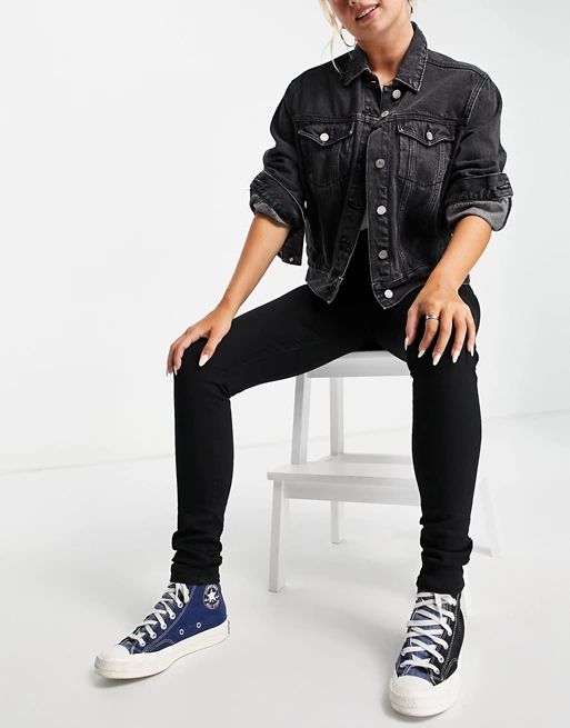 Levi's Mile High Skinny Jean in Clean Black | ASOS (Global)