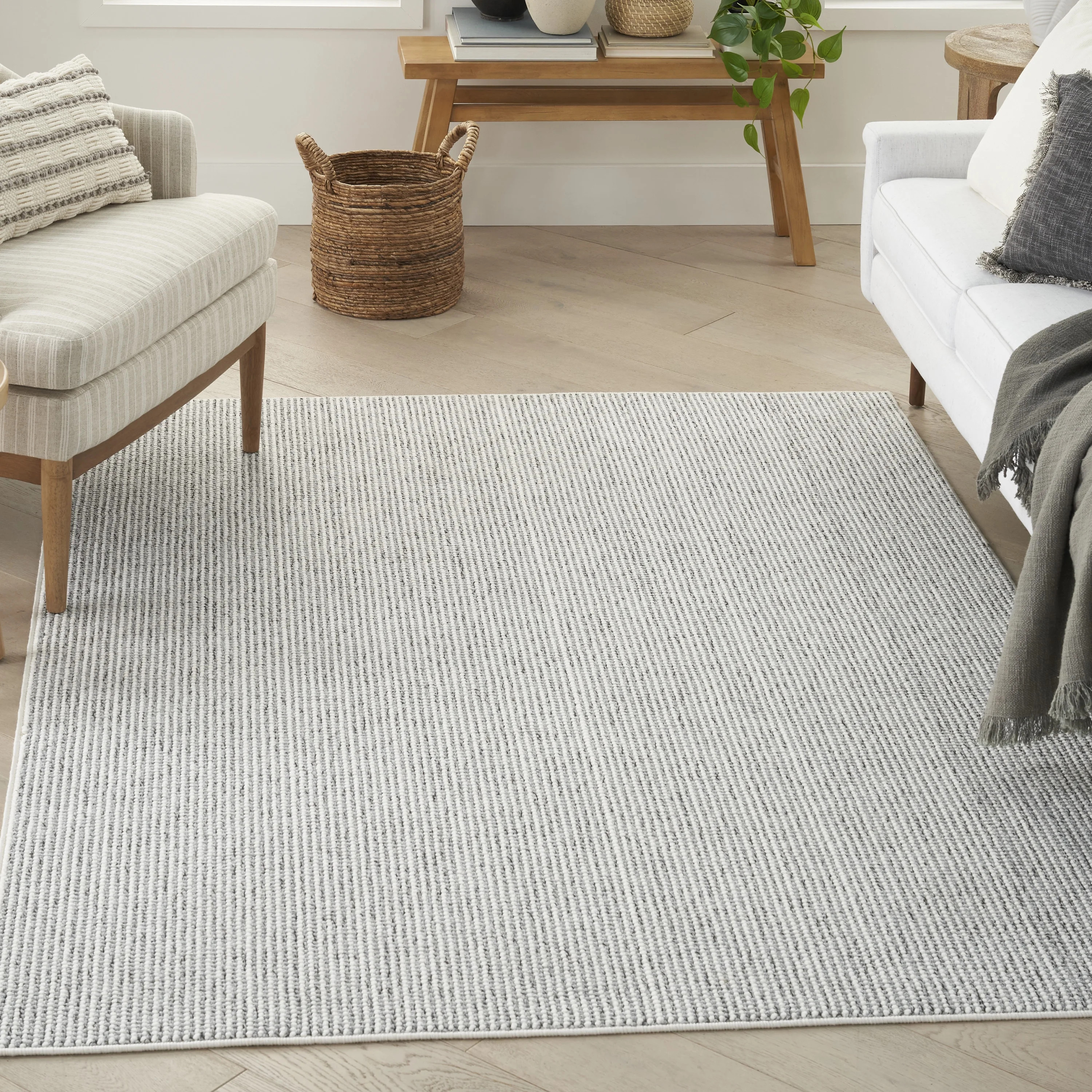 Nourison Natural Texture All-over design Ivory Grey 7'10" x 9'10" Area Rug (8x10) | Walmart (US)
