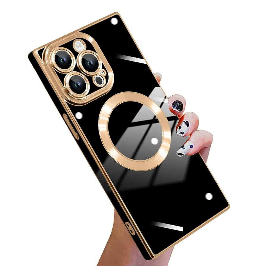 KANGHAR Case Designed for iPhone 15 Pro Max Magnetic [Compatible with MagSafe] Luxury Cute Platin... | Amazon (US)