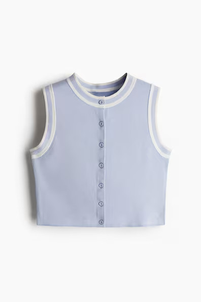 H & M - Button-Front Sweater Vest - Blue | H&M (US + CA)