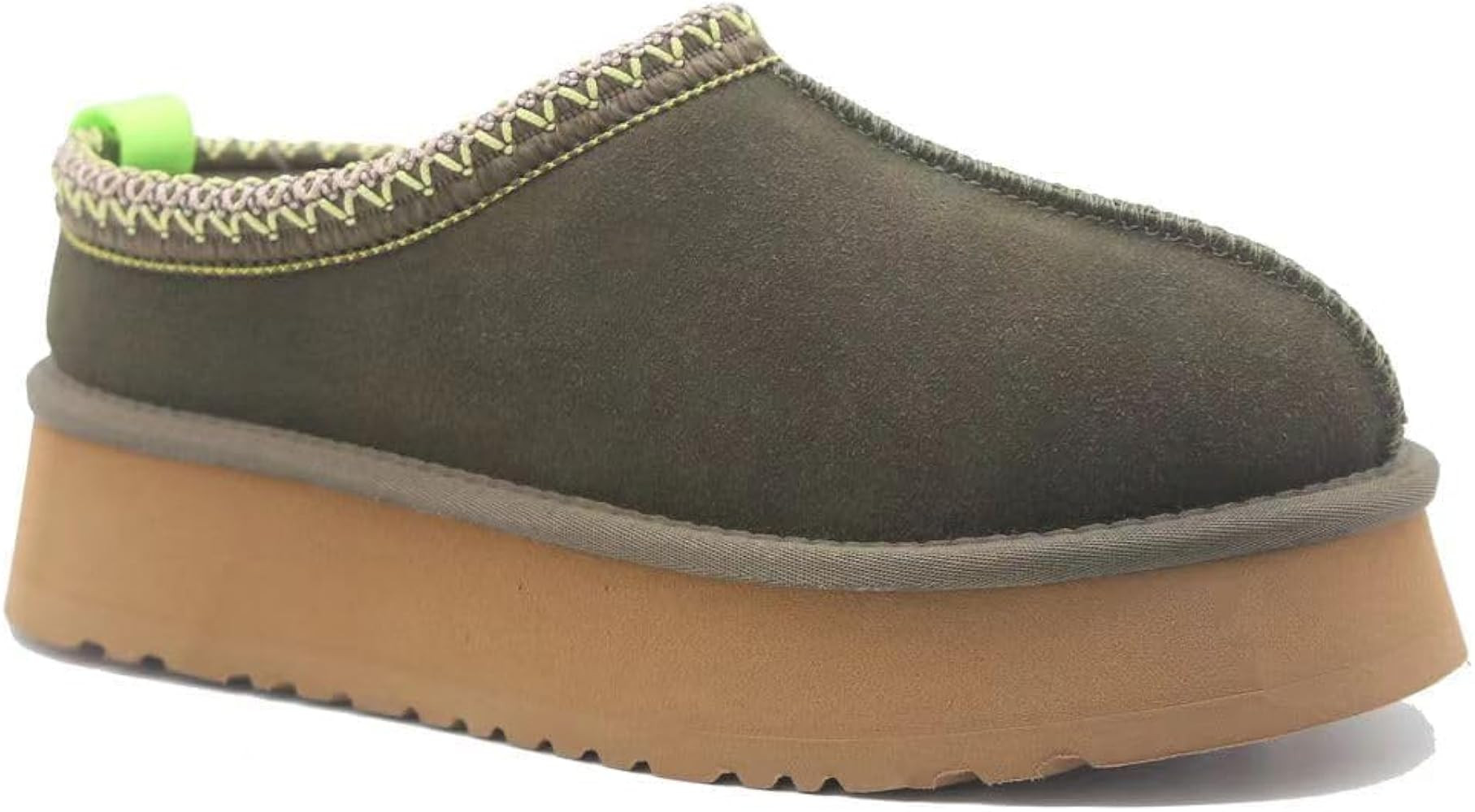 NOTRYA Women's Slippers Platform Mini Boots Slip on Fur Fleece Lined Suede Short Ankle Boots Hous... | Amazon (FR)