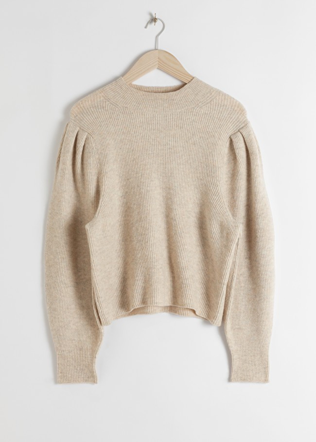 Mock Neck Puff Sleeve Sweater | & Other Stories (EU + UK)